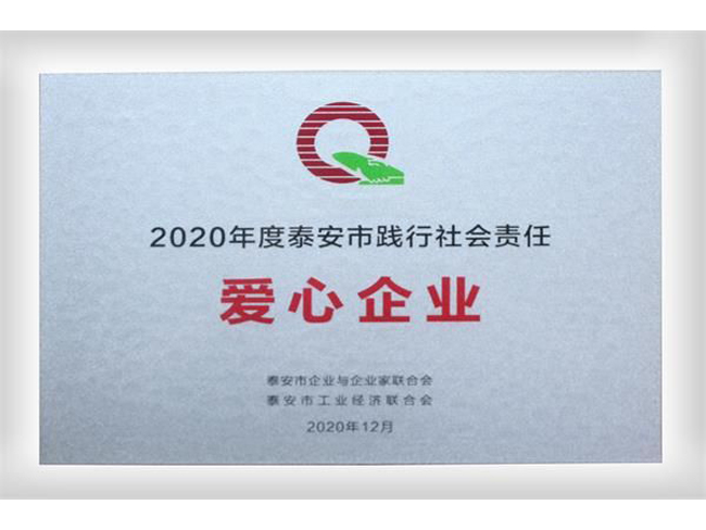 2020年泰安市踐行社會(huì)責(zé)任“愛(ài)心企業(yè)”