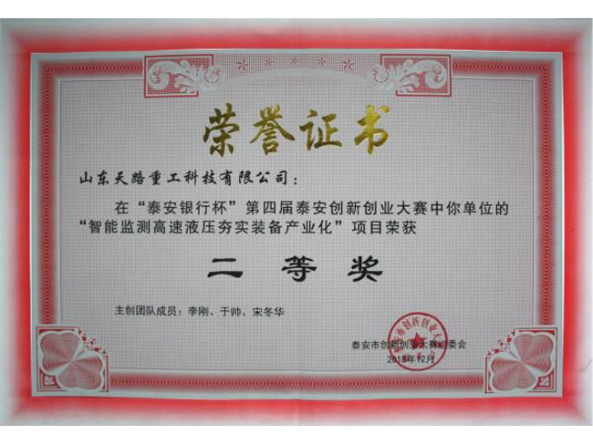 泰安創(chuàng)新創(chuàng)業(yè)大賽二等獎